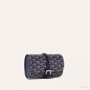 Accesorios Goyard DOUBLE TRAVEL WATCH CASE Azul Marino Azules | GY-FEF2031