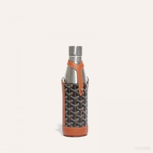Accesorios Goyard Yonne MM Case & Flask Negras Marrones | GY-SOU2846