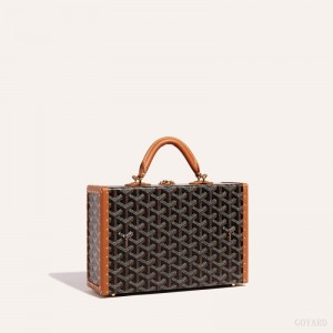 Bolsa De Hombro Goyard Grand Hôtel Trunk Bag Negras Marrones | GY-EXB1109