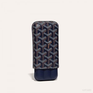 Bolsa Estuche Goyard CHURCHILL 3 CIGAR CASE Azul Marino Azules | GY-KFJ9983