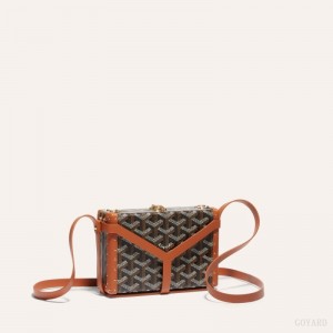 Bolsas Mini Goyard MINAUDIÈRE TRUNK BAG Negras Marrones | GY-IUK9284