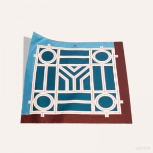 Bufandas Goyard SCARF N°4 Azul Marino Azules Burdeos | GY-SVM5820