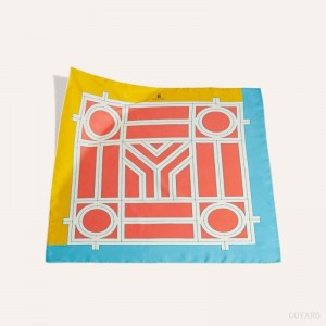 Bufandas Goyard SCARF N°4 Naranjas Azules Amarillo | GY-QZA1381