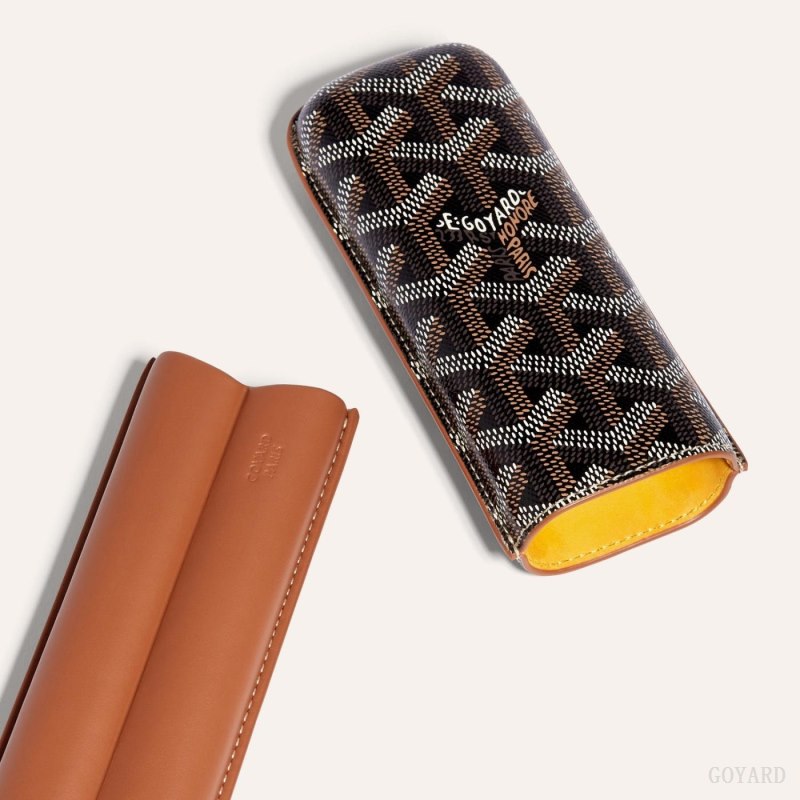 Accesorios Goyard CHURCHILL 2 CIGAR CASE Negras Marrones | GY-YAH8216