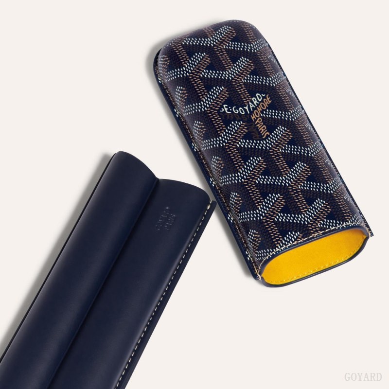 Accesorios Goyard CHURCHILL 2 CIGAR CASE Azul Marino Azules | GY-WAS8053