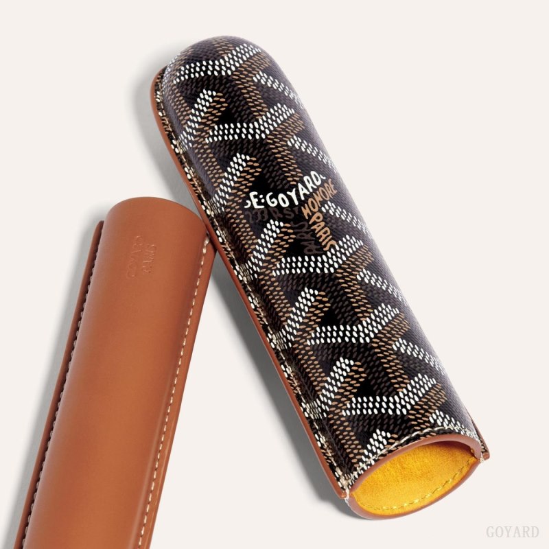 Accesorios Goyard CHURCHILL SINGLE CIGAR CASE Negras Marrones | GY-MXX9390
