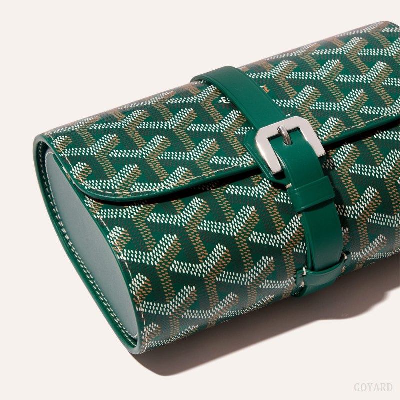 Accesorios Goyard DOUBLE TRAVEL WATCH CASE Verde | GY-XSR8783