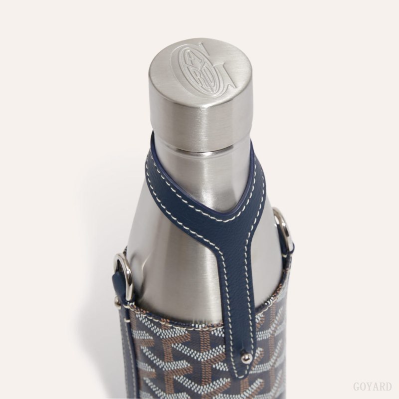 Accesorios Goyard Yonne MM Case & Flask Azul Marino Azules | GY-FRV6770
