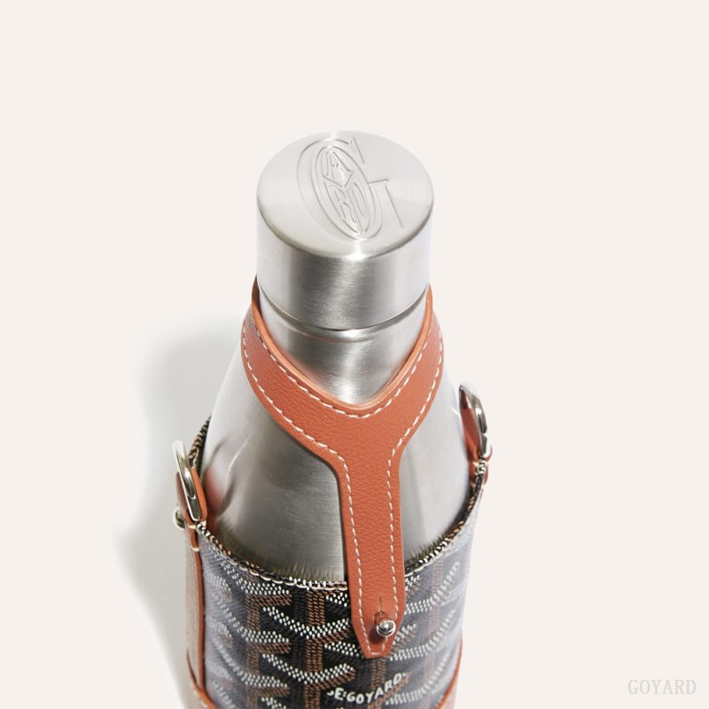 Accesorios Goyard Yonne PM Case & Flask Negras Marrones | GY-JLD6219