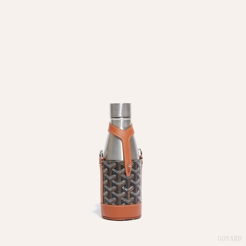 Accesorios Goyard Yonne PM Case & Flask Negras Marrones | GY-JLD6219