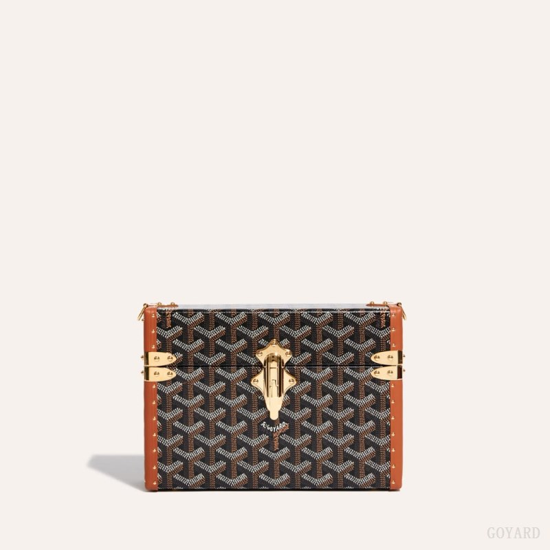 Bolsa De Hombro Goyard Cassette Trunk Bag Negras Marrones | GY-TRM1323