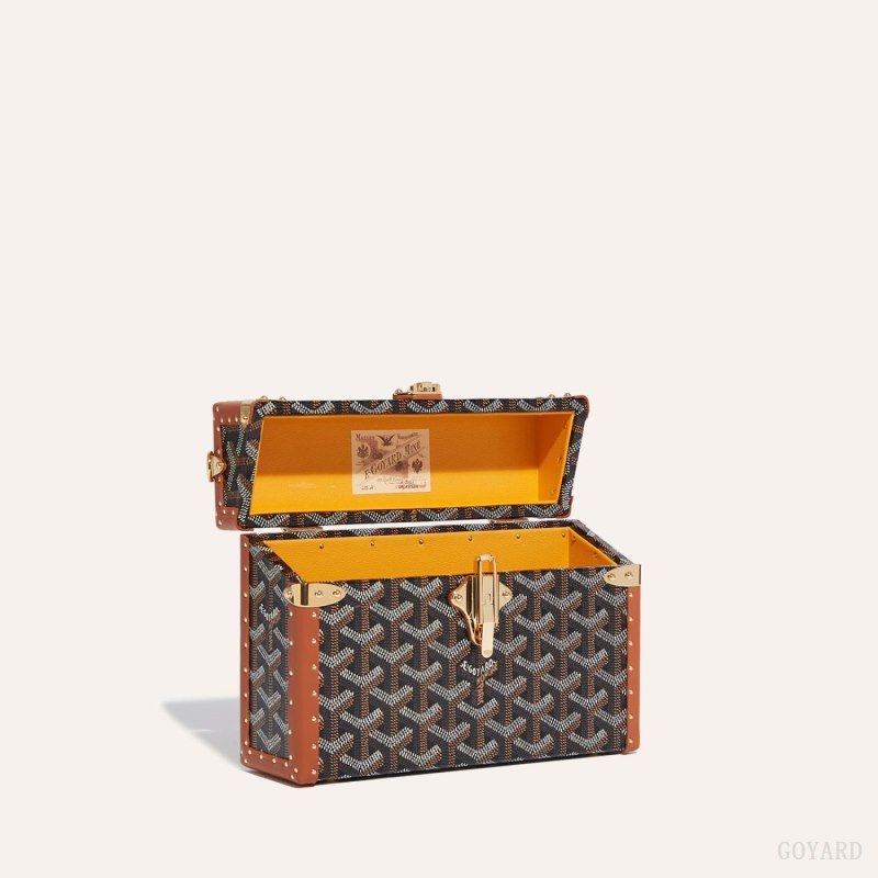 Bolsa De Hombro Goyard Cassette Trunk Bag Negras Marrones | GY-TRM1323