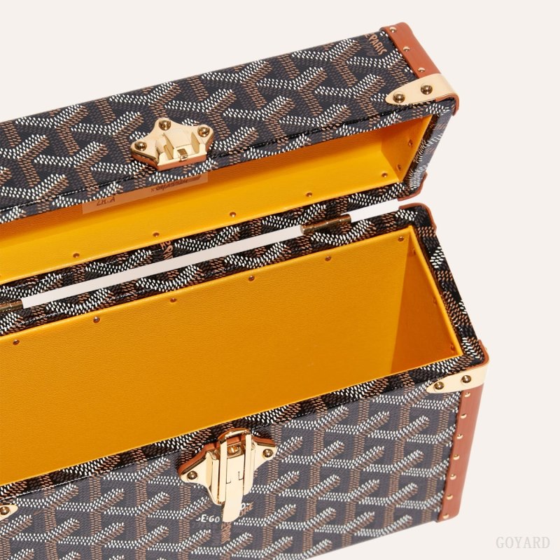 Bolsa De Hombro Goyard Cassette Trunk Bag Negras Marrones | GY-TRM1323