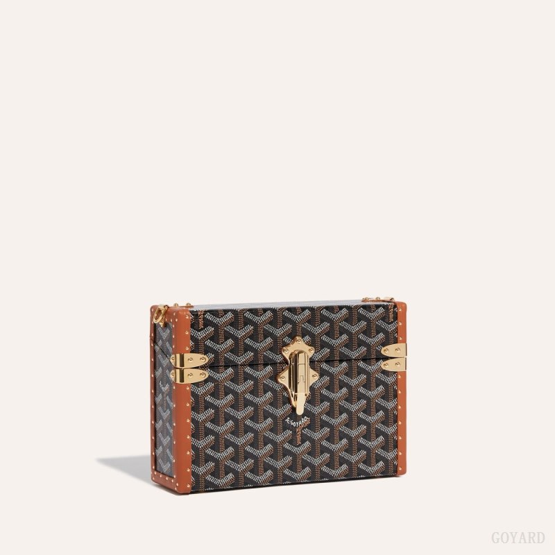 Bolsa De Hombro Goyard Cassette Trunk Bag Negras Marrones | GY-TRM1323