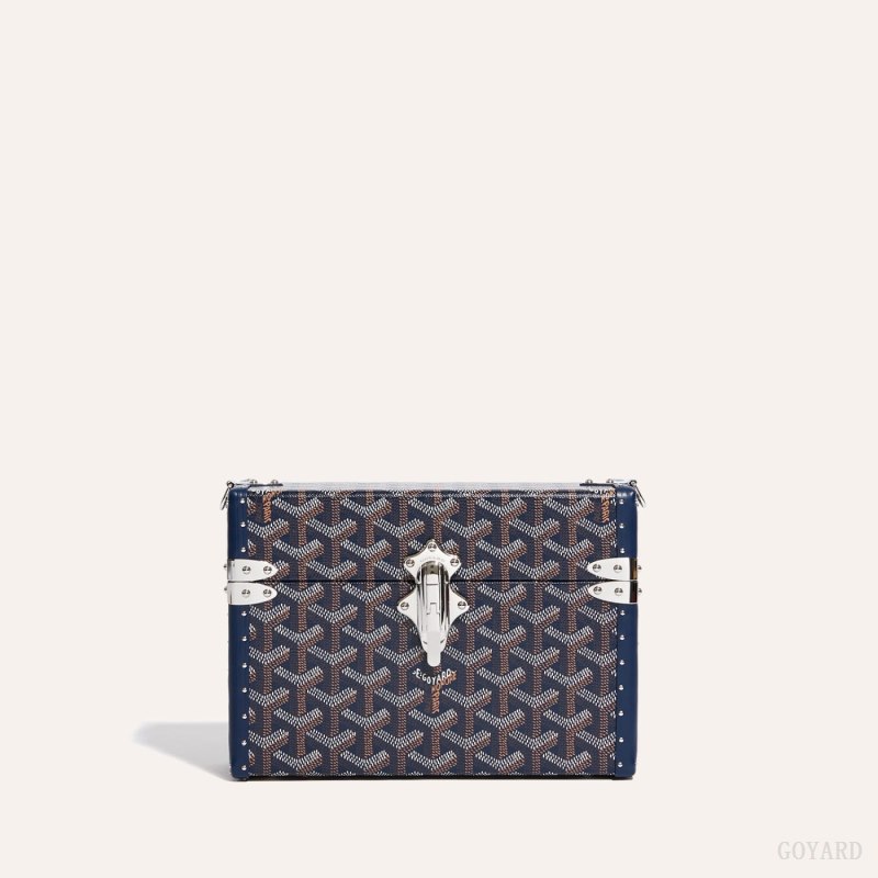 Bolsa De Hombro Goyard Cassette Trunk Bag Azul Marino Azules | GY-GDS9469