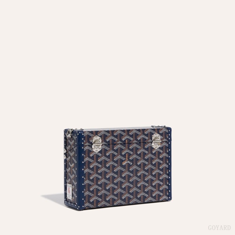 Bolsa De Hombro Goyard Cassette Trunk Bag Azul Marino Azules | GY-GDS9469