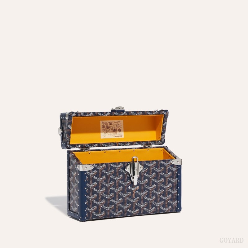 Bolsa De Hombro Goyard Cassette Trunk Bag Azul Marino Azules | GY-GDS9469