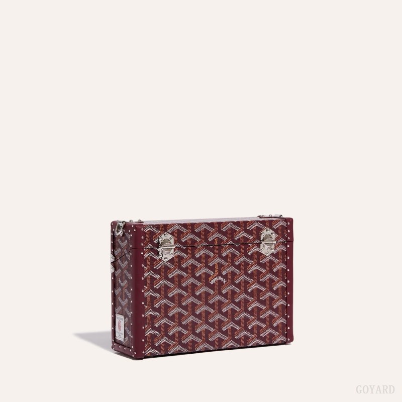 Bolsa De Hombro Goyard Cassette Trunk Bag Burdeos | GY-NQU6957