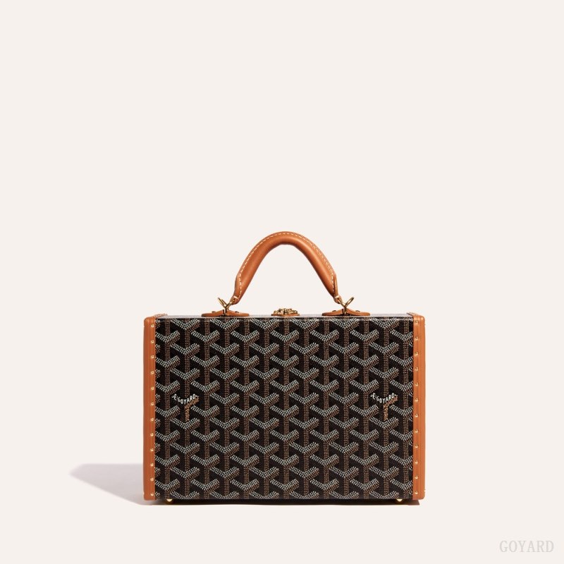Bolsa De Hombro Goyard Grand Hôtel Trunk Bag Negras Marrones | GY-EXB1109
