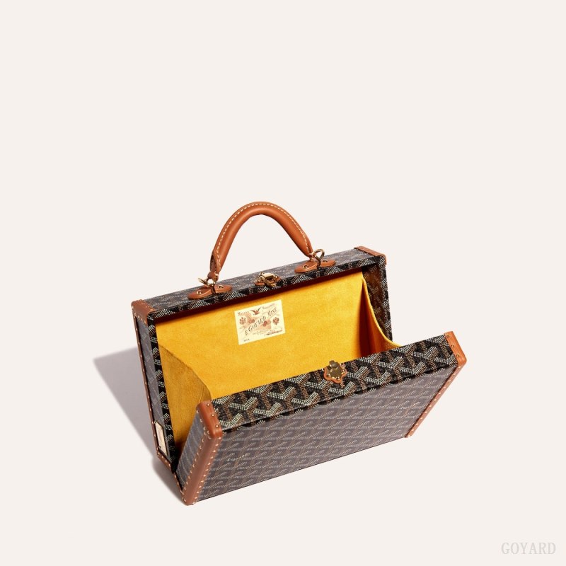 Bolsa De Hombro Goyard Grand Hôtel Trunk Bag Negras Marrones | GY-EXB1109
