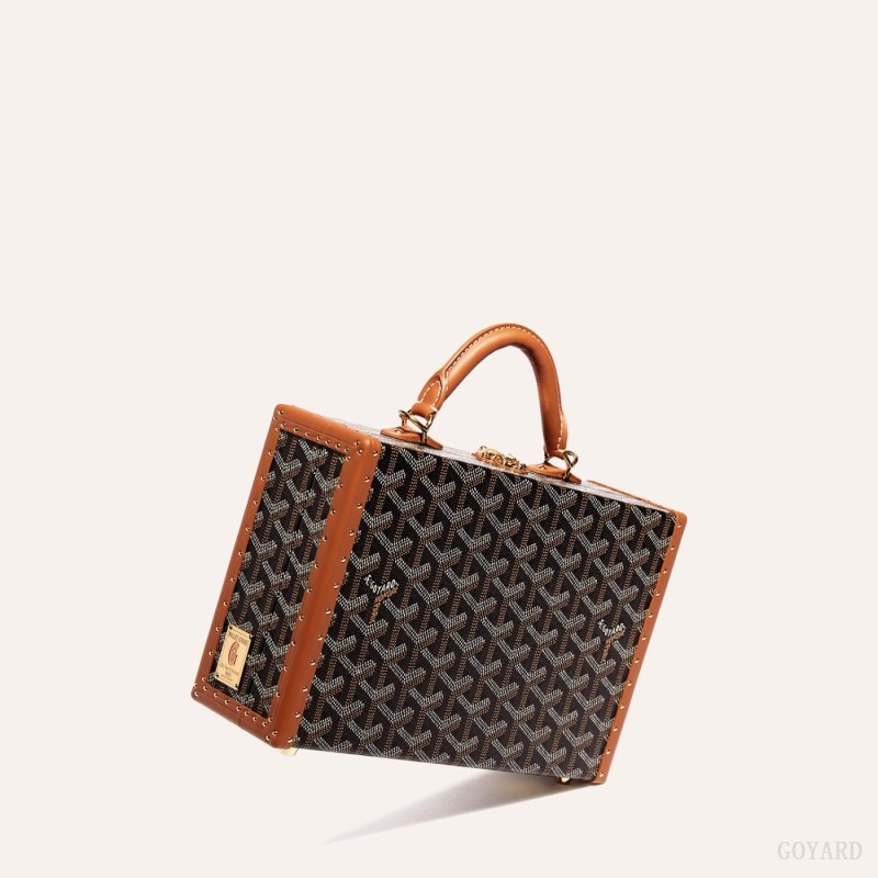 Bolsa De Hombro Goyard Grand Hôtel Trunk Bag Negras Marrones | GY-EXB1109