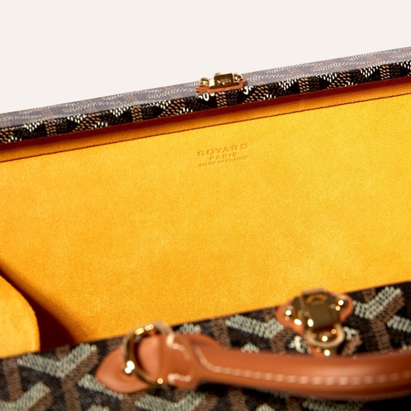 Bolsa De Hombro Goyard Grand Hôtel Trunk Bag Negras Marrones | GY-EXB1109