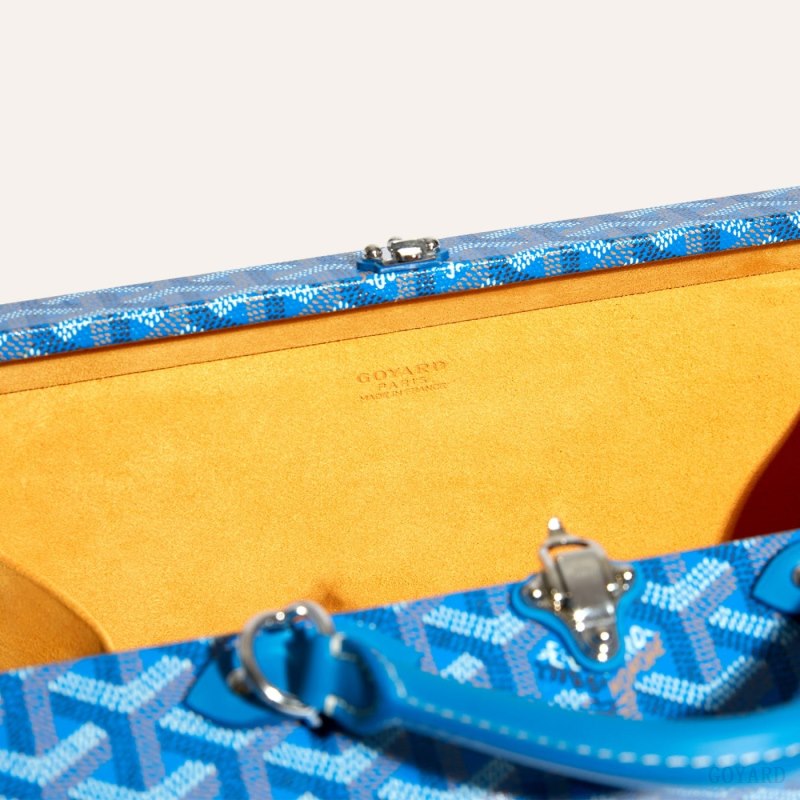 Bolsa De Hombro Goyard Grand Hôtel Trunk Bag Azules | GY-UNV6566