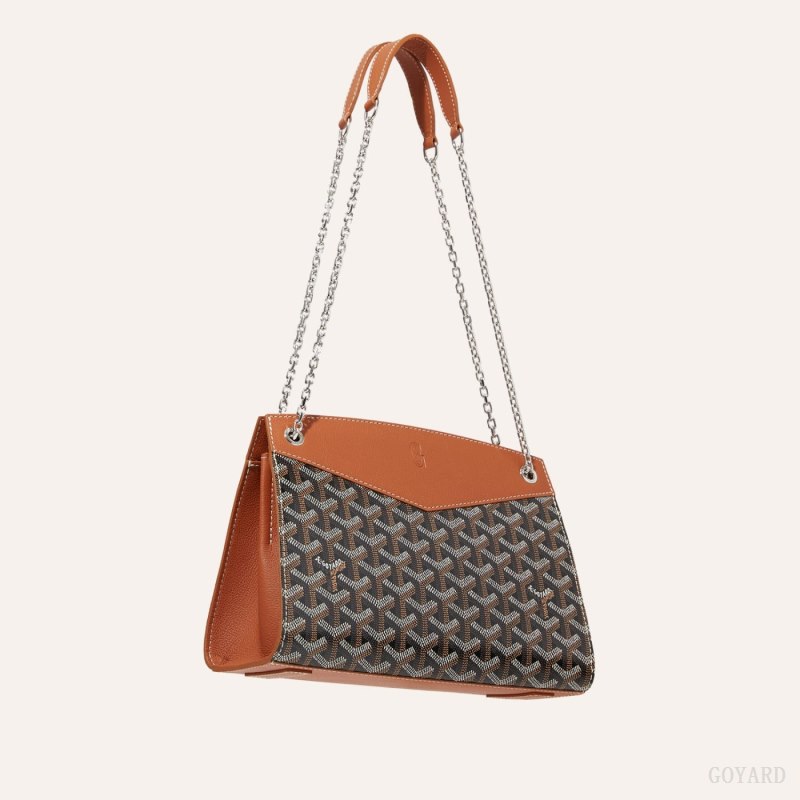 Bolsa De Hombro Goyard Rouette Structuré PM Bag Negras Marrones | GY-SSM9895
