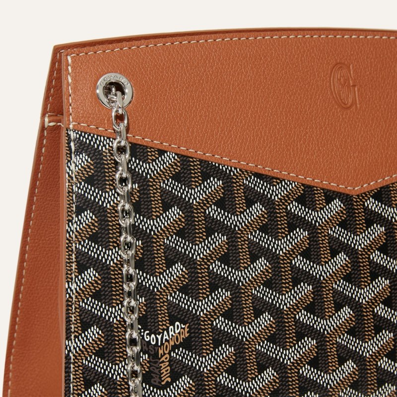 Bolsa De Hombro Goyard Rouette Structuré PM Bag Negras Marrones | GY-SSM9895