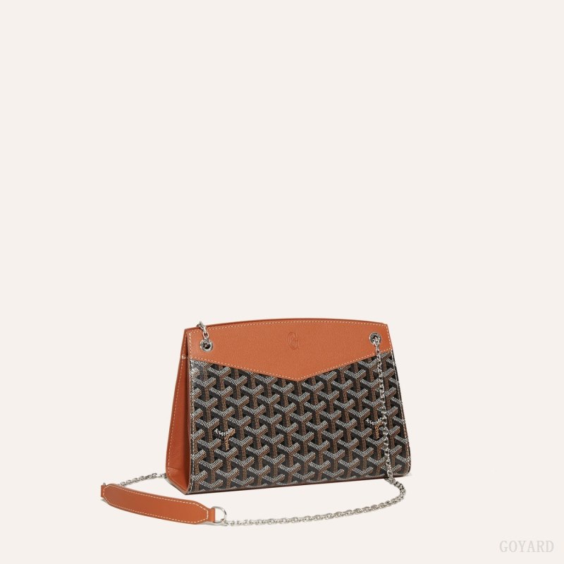 Bolsa De Hombro Goyard Rouette Structuré PM Bag Negras Marrones | GY-SSM9895