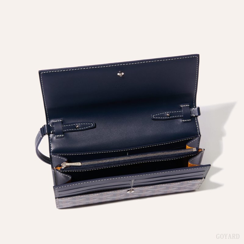 Bolsa De Hombro Goyard Varenne Continental Wallet Azul Marino Azules | GY-IRE0905