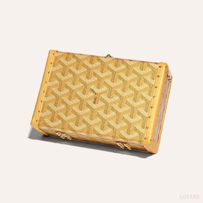 Bolsas Mini Goyard MINAUDIÈRE TRUNK BAG Doradas | GY-ODA5743