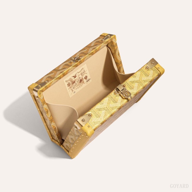 Bolsas Mini Goyard MINAUDIÈRE TRUNK BAG Doradas | GY-ODA5743