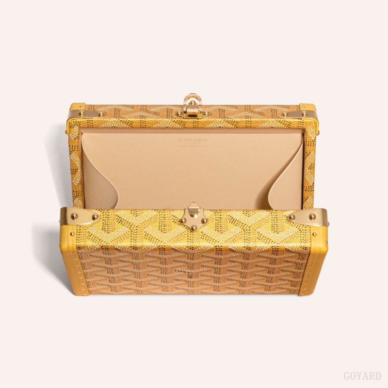 Bolsas Mini Goyard MINAUDIÈRE TRUNK BAG Doradas | GY-ODA5743