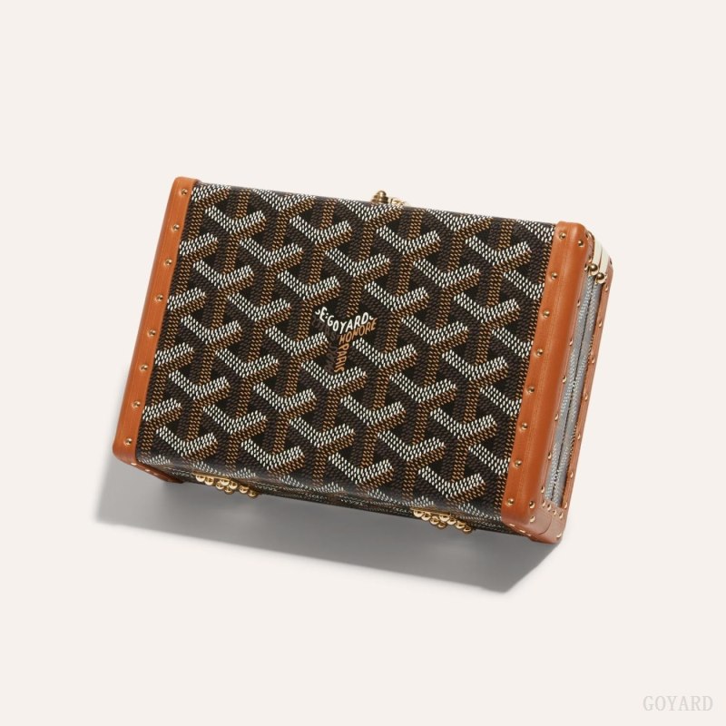 Bolsas Mini Goyard MINAUDIÈRE TRUNK BAG Negras Marrones | GY-IUK9284