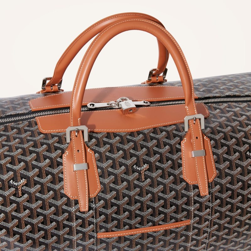 Bolsas de Viaje Goyard Bowling 55 bag Negras Marrones | GY-LFU8429