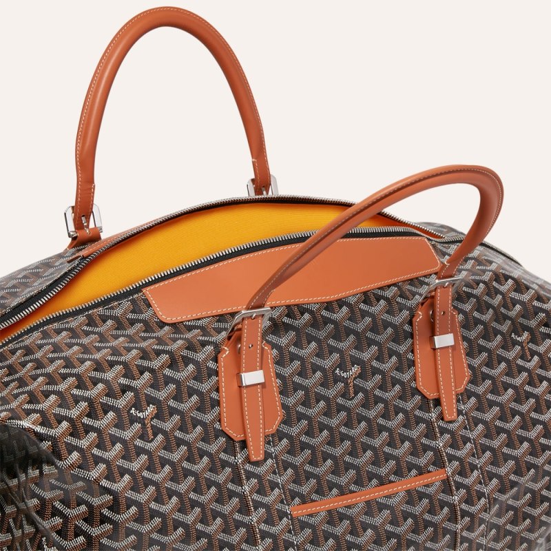 Bolsas de Viaje Goyard Bowling 55 bag Negras Marrones | GY-LFU8429