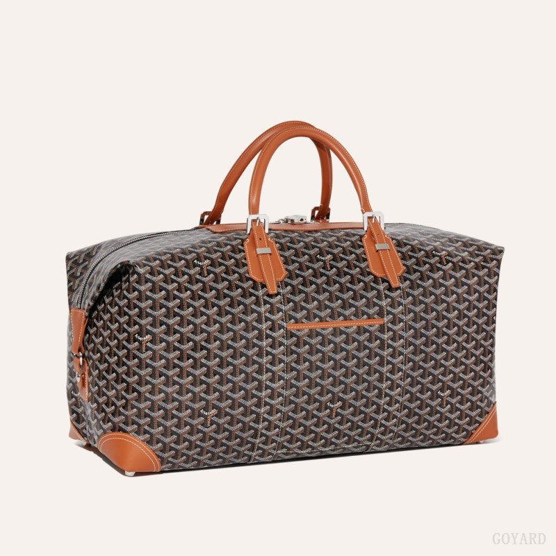 Bolsas de Viaje Goyard Bowling 55 bag Negras Marrones | GY-LFU8429