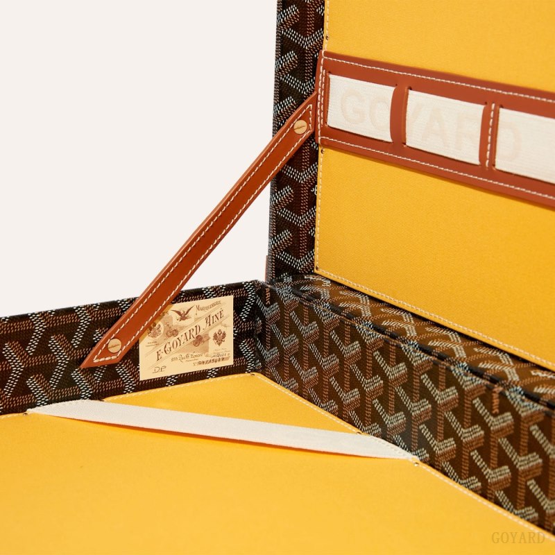 Bolso De Equipaje Goyard Manoir PM Document Case Negras Marrones | GY-JCK2734