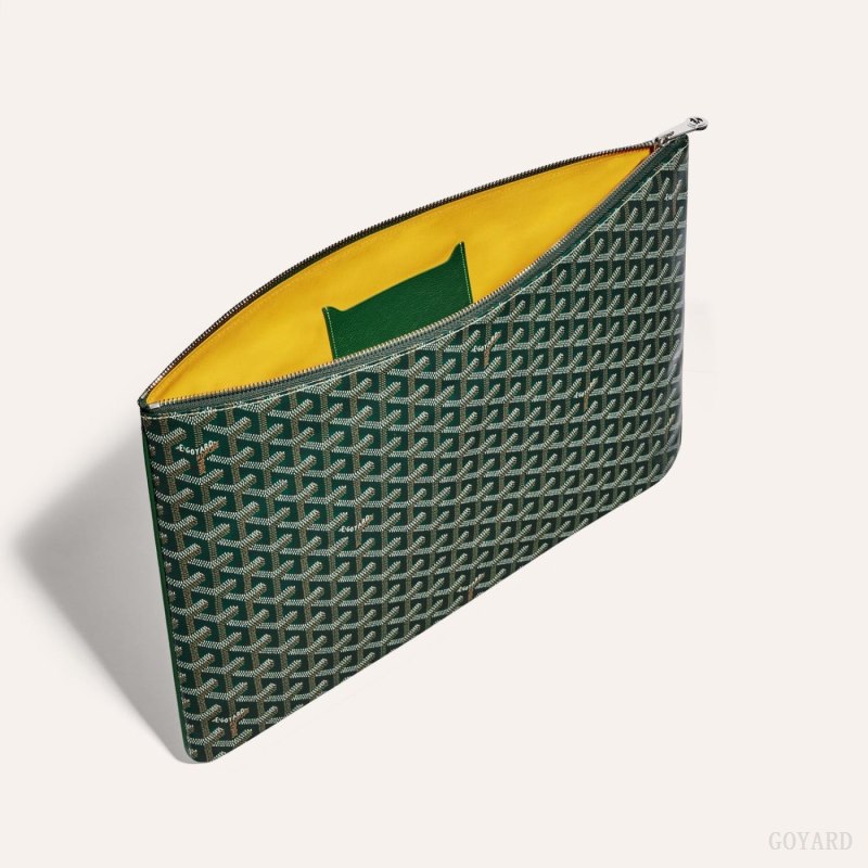 Bolso Pequeño Goyard SENAT GM DOCUMENT CASE Verde | GY-KIG9237