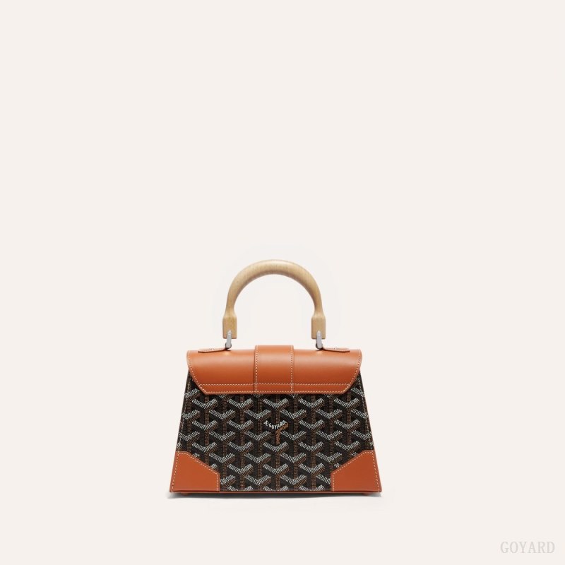 Bolsos Goyard SAÏGON STRUCTURE MINI BAG Negras Marrones | GY-UBN7530