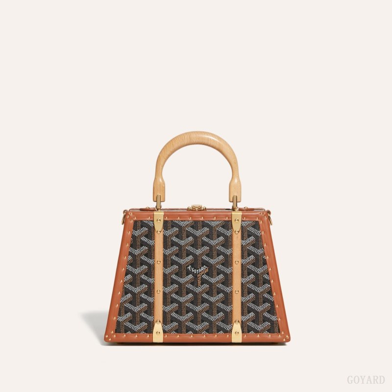 Bolsos Goyard Saïgon Mini Trunk Bag Negras Marrones | GY-EEH0525