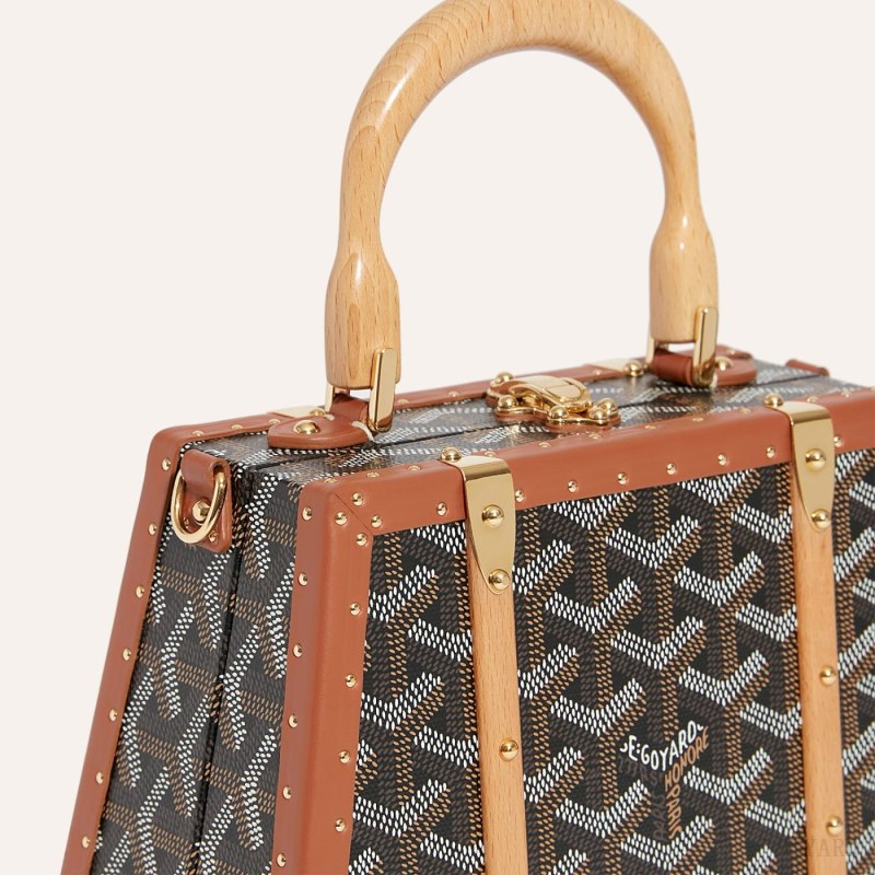 Bolsos Goyard Saïgon Mini Trunk Bag Negras Marrones | GY-EEH0525