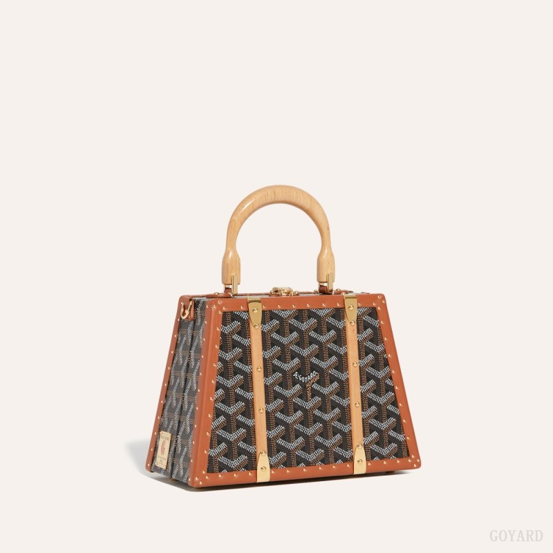 Bolsos Goyard Saïgon Mini Trunk Bag Negras Marrones | GY-EEH0525
