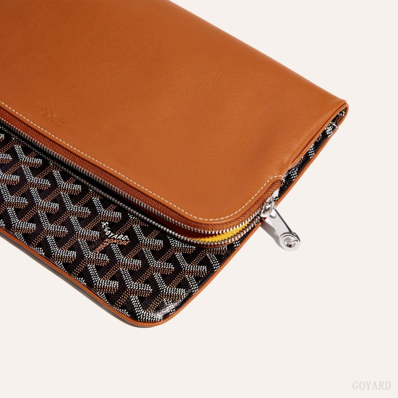 Bolsos Goyard Sainte-Marie GM Clutch Negras Marrones | GY-ROZ8984