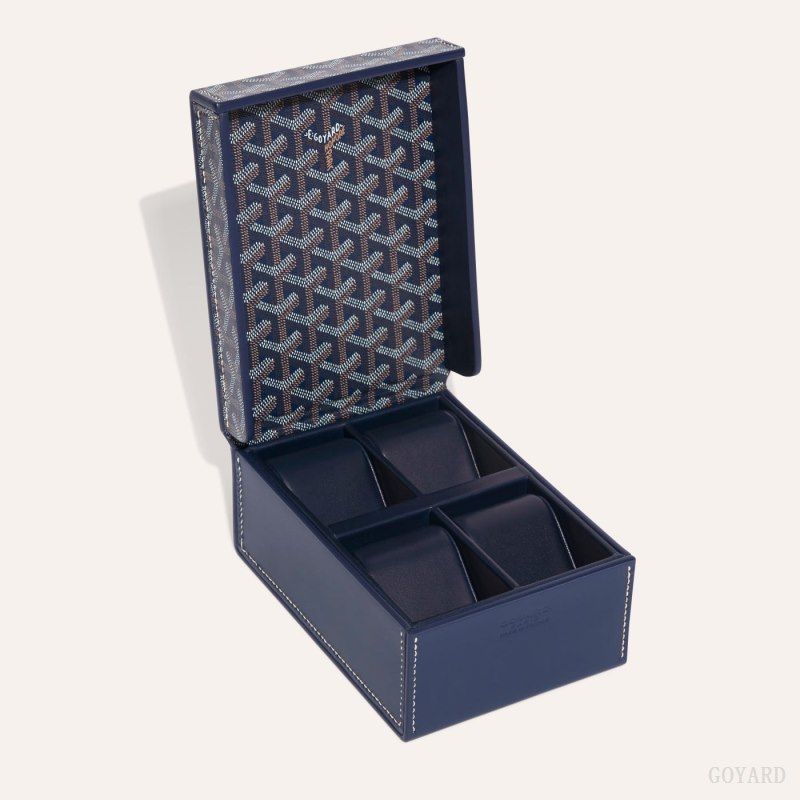 Boxes Goyard 4 WATCH CASE Azul Marino Azules | GY-JRU6577