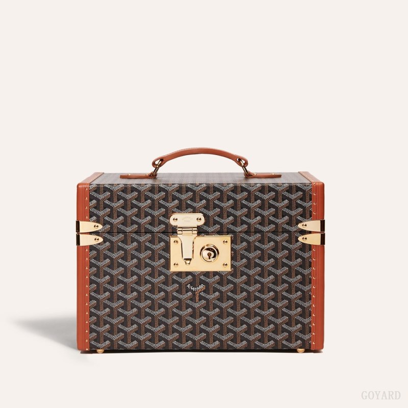 Boxes Goyard SARDAIGNE VANITY CASE Negras Marrones | GY-LMB7196
