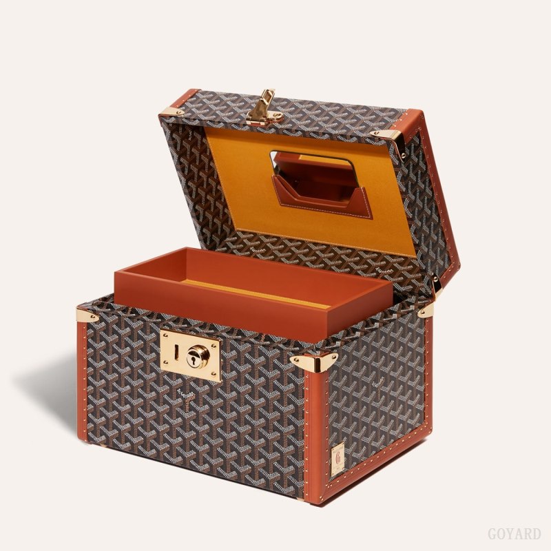 Boxes Goyard SARDAIGNE VANITY CASE Negras Marrones | GY-LMB7196