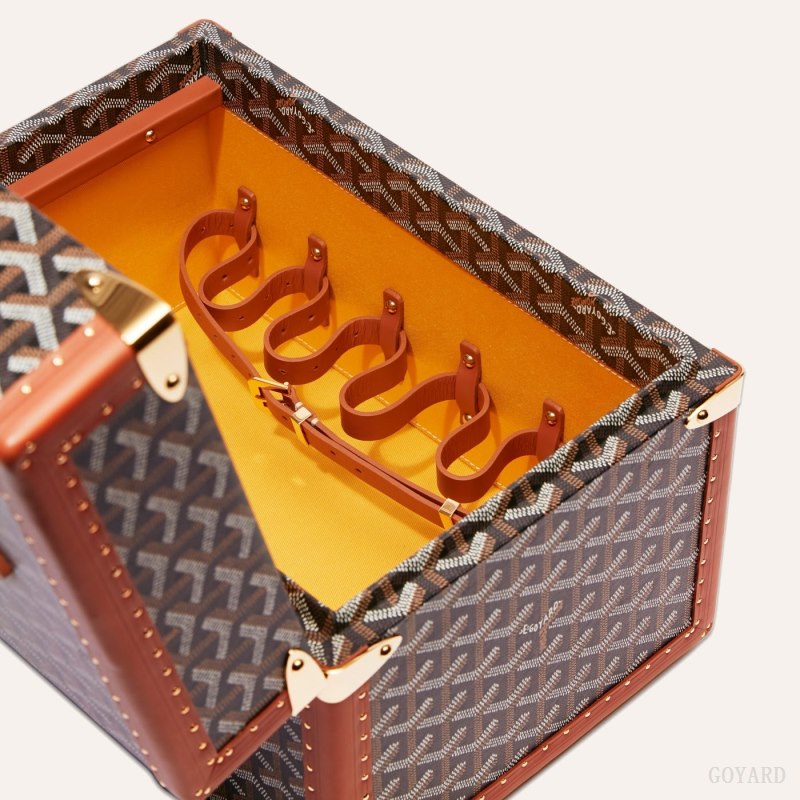 Boxes Goyard SARDAIGNE VANITY CASE Negras Marrones | GY-LMB7196