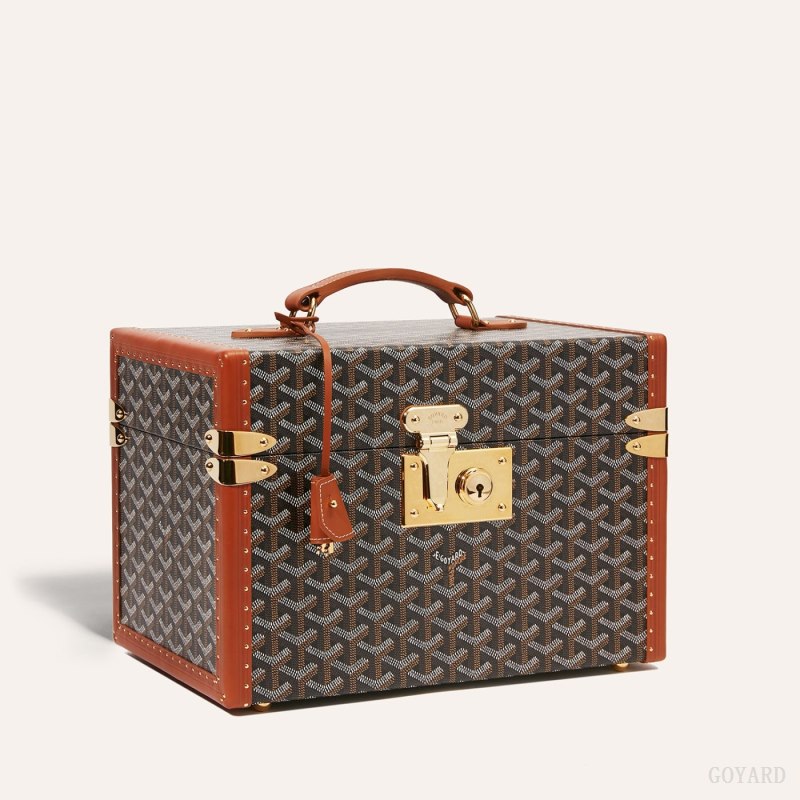 Boxes Goyard SARDAIGNE VANITY CASE Negras Marrones | GY-LMB7196
